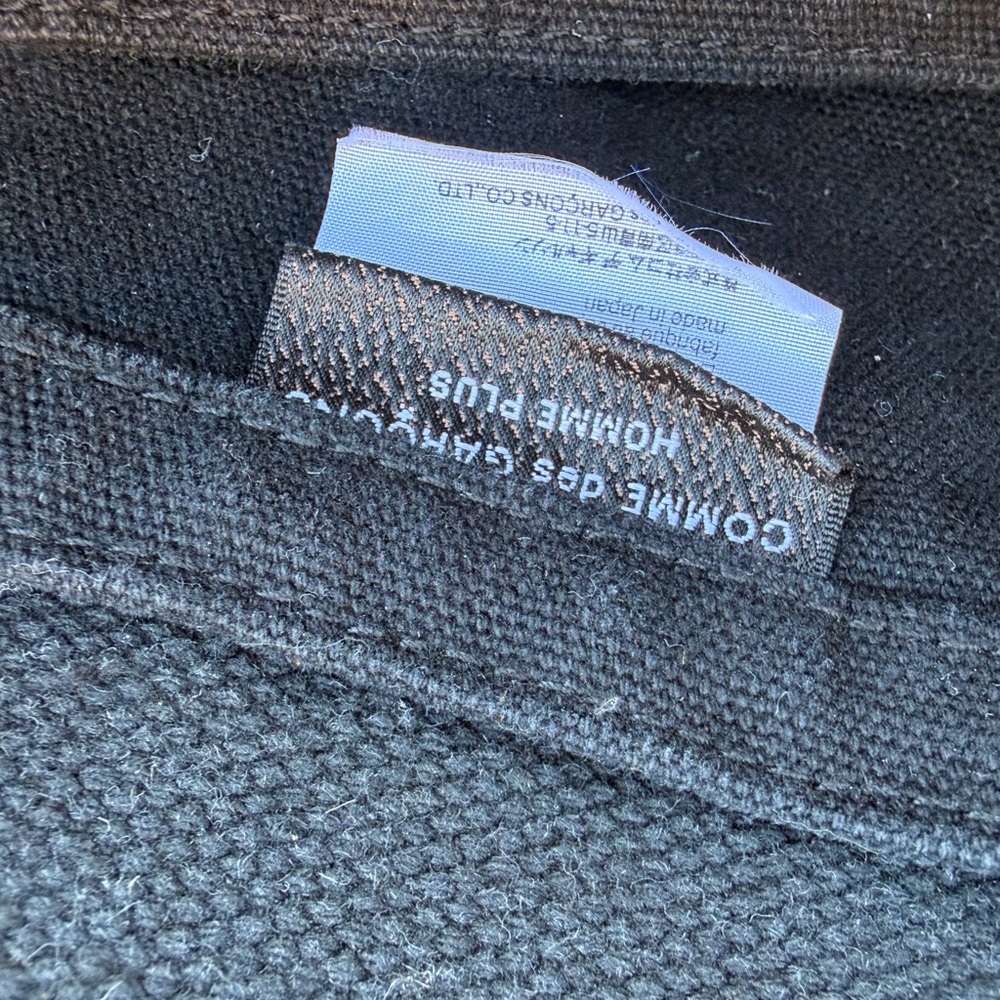 COMME des GARÇONS Homme Plus Black Canvas Shoulder Bag - Picture 2 of 3